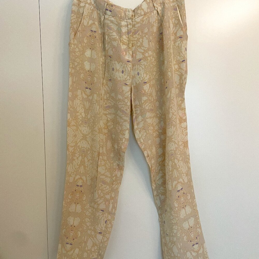 Mara Hoffman Slick Casual Marble-print Pants (Vintage Mara, US 8)
